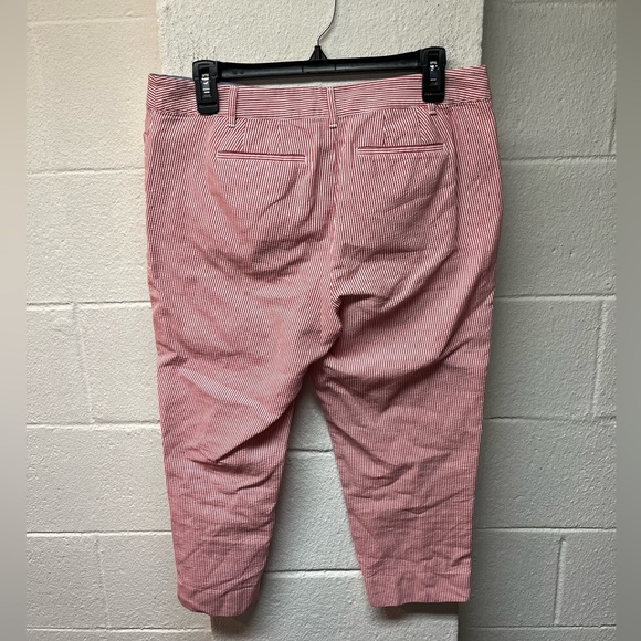 Talbots Red and White Striped Crop Pants - Picture 4 of 5